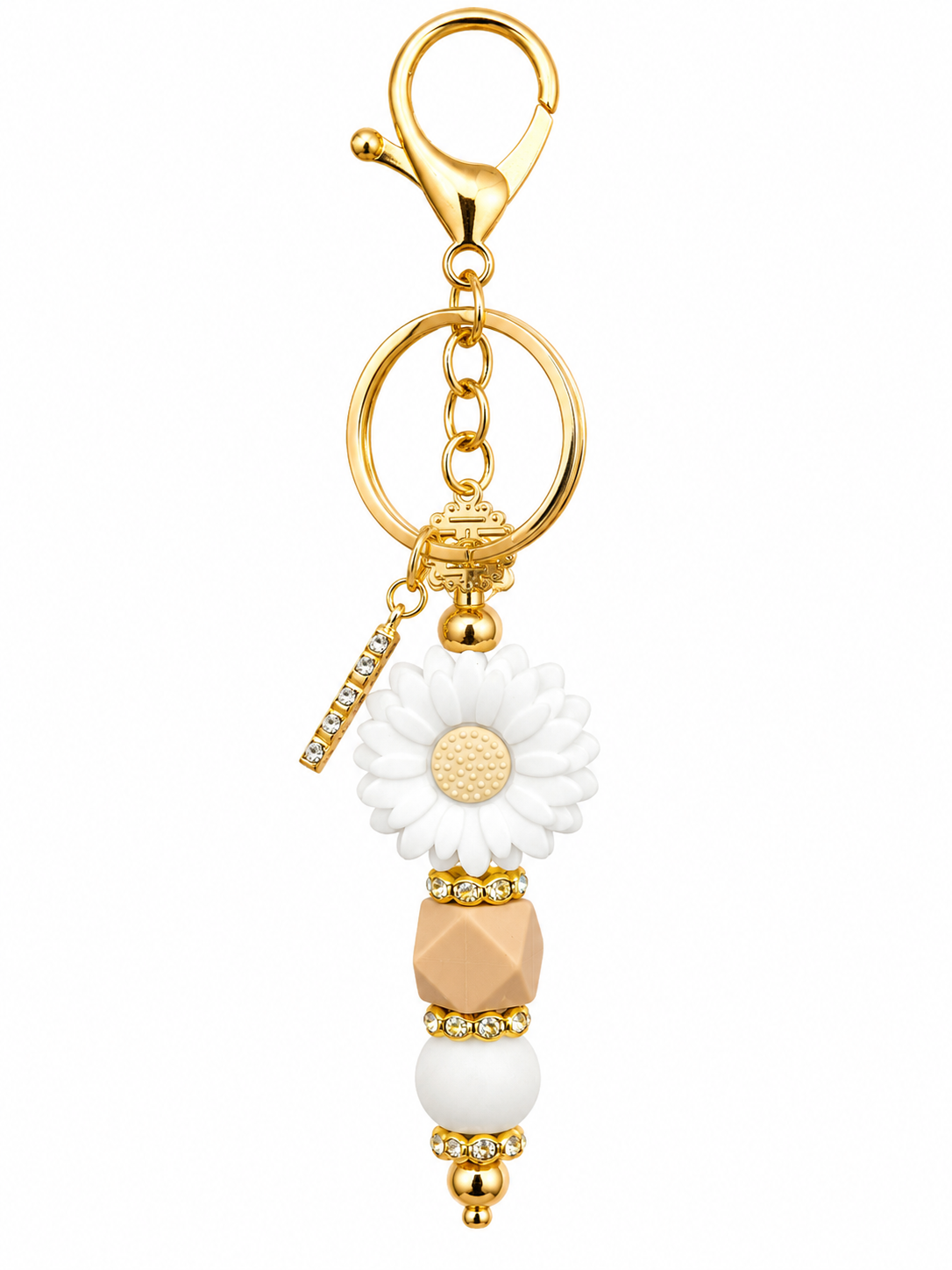 Cream Blossom Keychain
